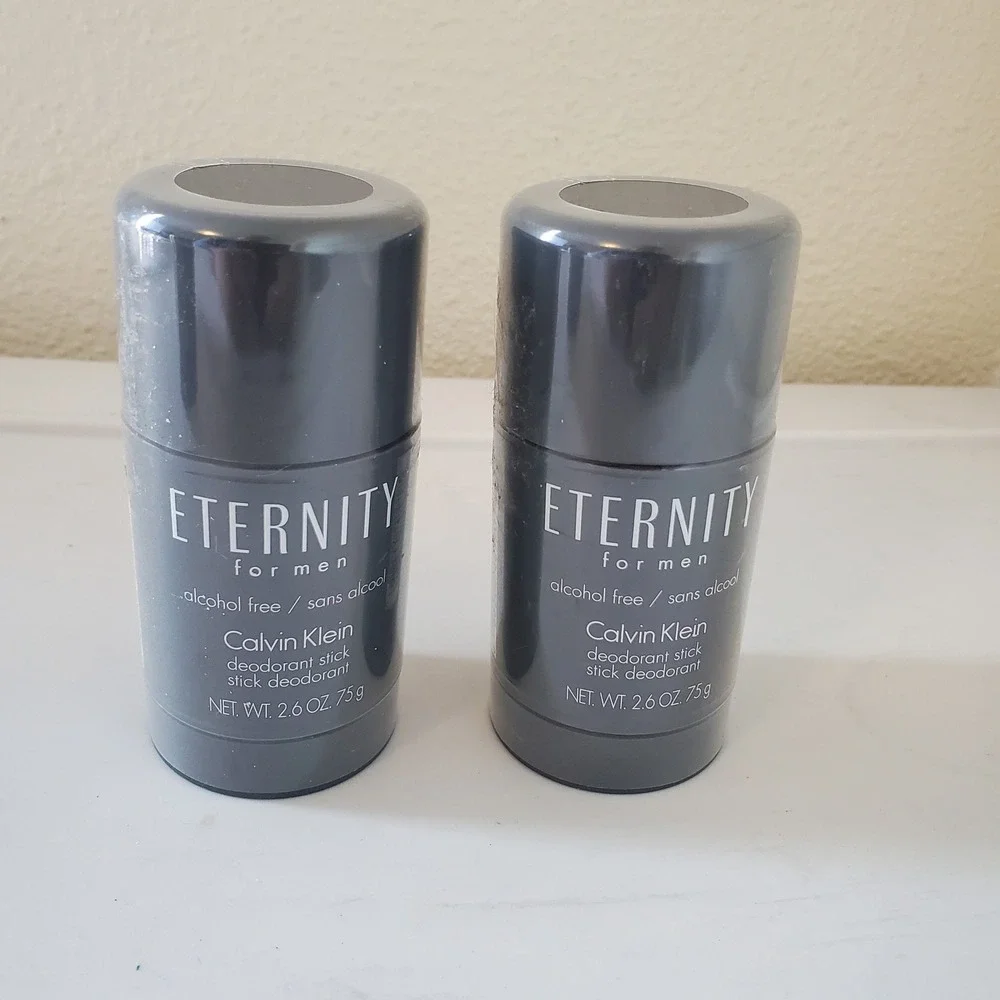 2 Pack Calvin Klein Eternity for Men Deodorant Stick Alcohol Free 2.6oz 75g Each